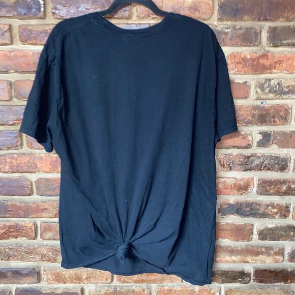 Aaliyah Black Sparkle Graphic Short Sleeve Crew Neck T-Shirt Women's Size XL - Picture 7 of 7